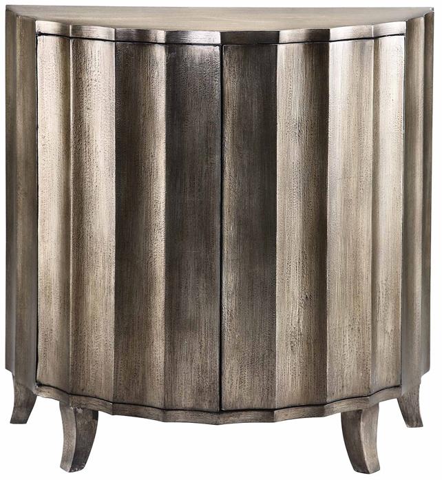 Demilune w/ Scalloped Metallic Morris Home